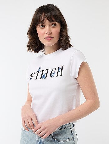T-shirt cropped 'Stitch'