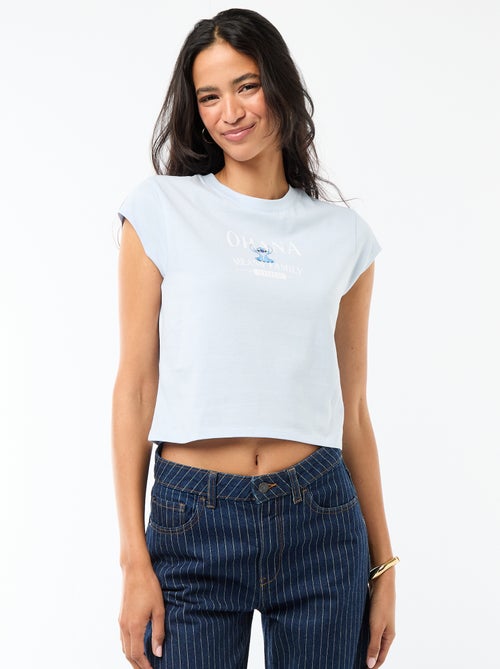 T-shirt cropped 'Stitch' - Kiabi