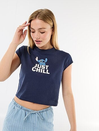 T-shirt 'Stitch' cropped 'Disney'