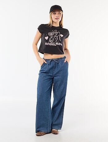T-shirt 'Stitch' cropped 'Disney'