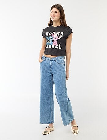 T-shirt cropped 'Stitch'