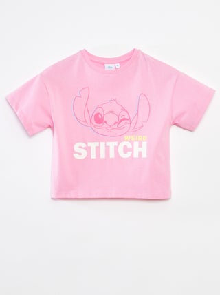 T-shirt cropped 'Stitch'