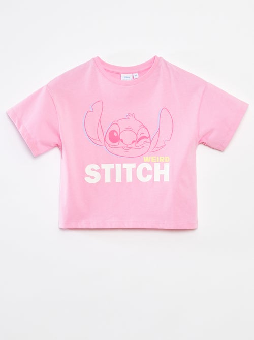 T-shirt cropped 'Stitch' - Kiabi
