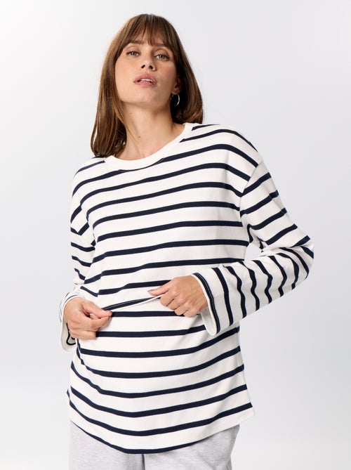 T-shirt da allattamento a maniche lunghe - Kiabi T-shirt da allattamento a maniche lunghe - Kiabi