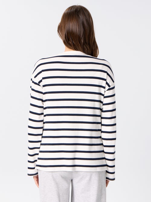 T-shirt da allattamento a maniche lunghe - Kiabi T-shirt da allattamento a maniche lunghe - Kiabi