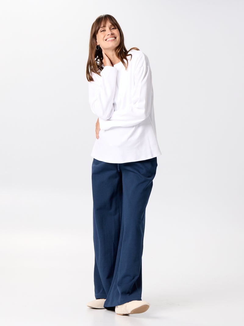 T-shirt da allattamento a maniche lunghe Bianco - Kiabi