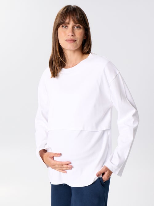 T-shirt da allattamento a maniche lunghe - Kiabi T-shirt da allattamento a maniche lunghe - Kiabi