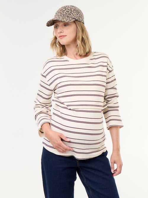 T-shirt da allattamento a maniche lunghe - Kiabi