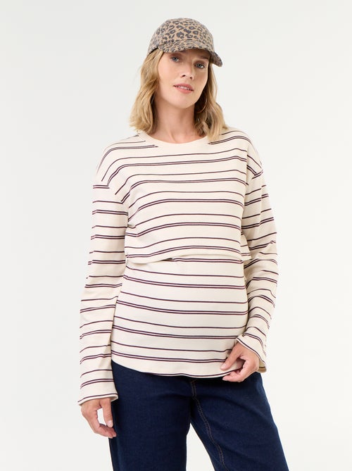 T-shirt da allattamento a maniche lunghe - Kiabi