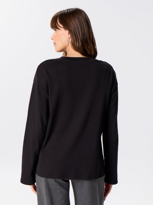 T-shirt da allattamento a maniche lunghe - Kiabi T-shirt da allattamento a maniche lunghe - Kiabi