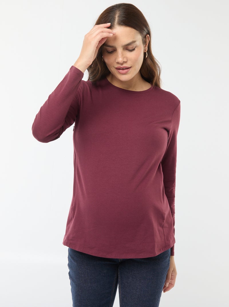 T-shirt da allattamento basic rosso - Kiabi