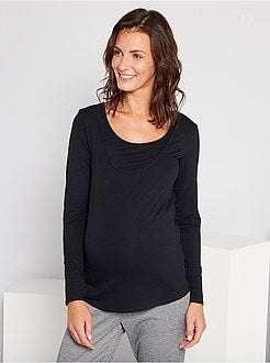 T-shirt da allattamento con doppio collo - Kiabi
