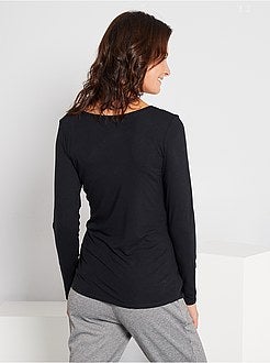 T-shirt da allattamento con doppio collo - Kiabi