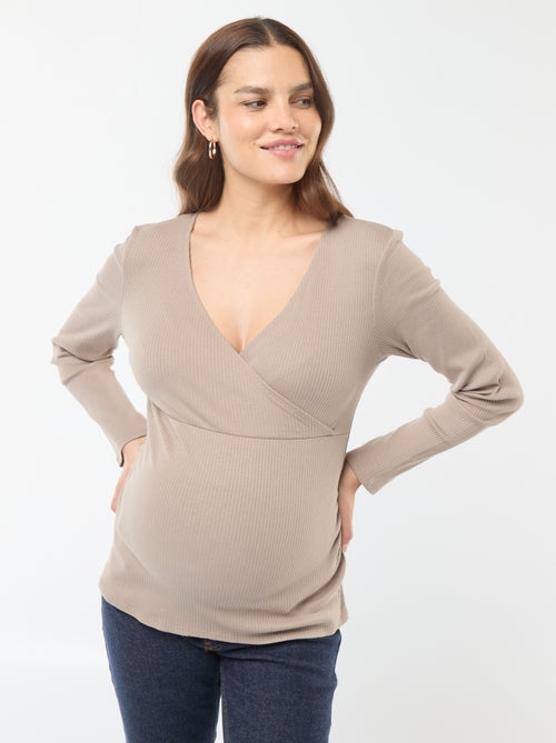 T-shirt da allattamento incrociata davanti - Kiabi