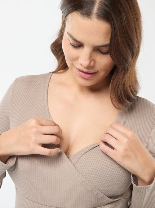 T-shirt da allattamento incrociata davanti - Kiabi