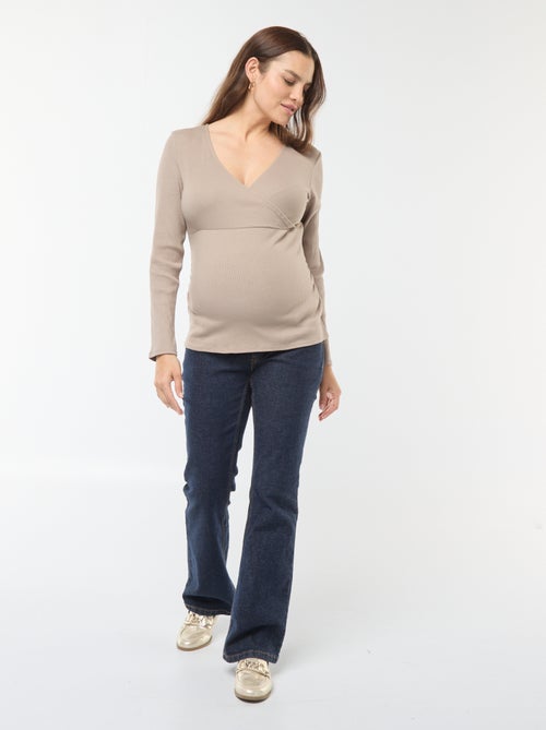 T-shirt da allattamento incrociata davanti - Kiabi