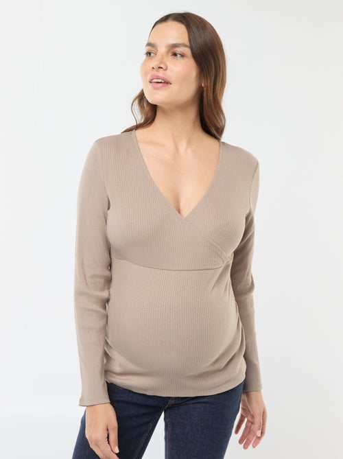 T-shirt da allattamento incrociata davanti - Kiabi