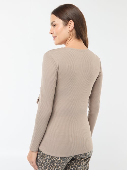 T-shirt da allattamento incrociata davanti - Kiabi