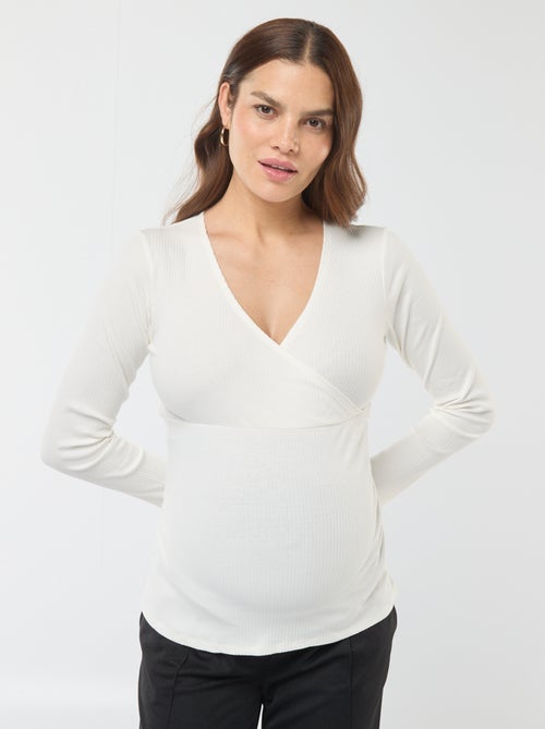 T-shirt da allattamento incrociata davanti - Kiabi