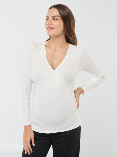 T-shirt da allattamento incrociata davanti - Kiabi