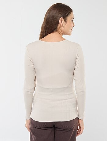 T-shirt da allattamento incrociata davanti