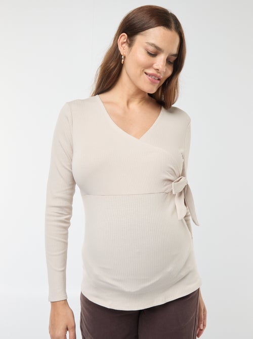 T-shirt da allattamento incrociata davanti - Kiabi