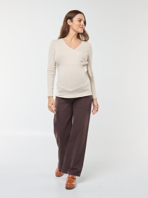 T-shirt da allattamento incrociata davanti - Kiabi