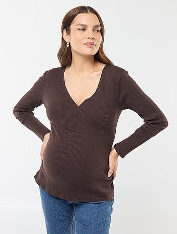 T-shirt da allattamento incrociata davanti