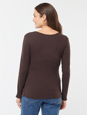 T-shirt da allattamento incrociata davanti