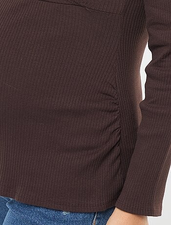 T-shirt da allattamento incrociata davanti