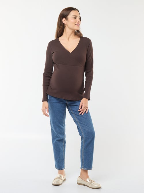 T-shirt da allattamento incrociata davanti - Kiabi