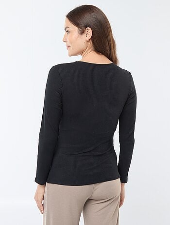 T-shirt da allattamento incrociata davanti