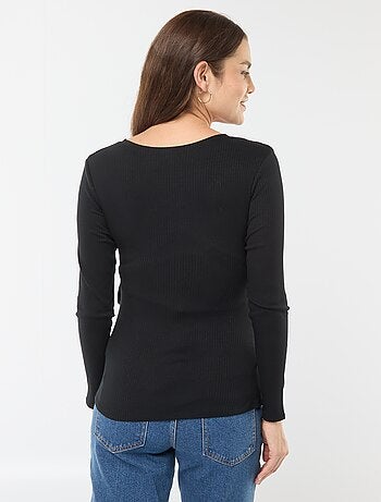 T-shirt da allattamento incrociata davanti