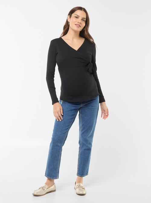 T-shirt da allattamento incrociata davanti - Kiabi