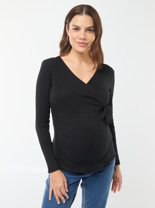 T-shirt da allattamento incrociata davanti - Kiabi