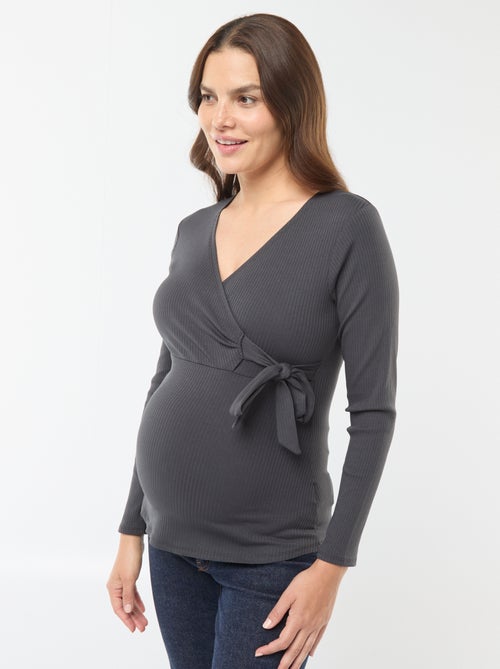 T-shirt da allattamento incrociata davanti - Kiabi