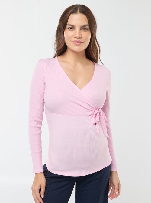 T-shirt da allattamento incrociata davanti - Kiabi