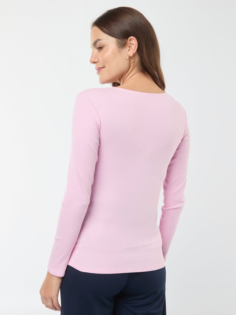 T-shirt da allattamento incrociata davanti Rosa - Kiabi