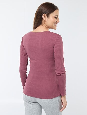 T-shirt da allattamento incrociata davanti