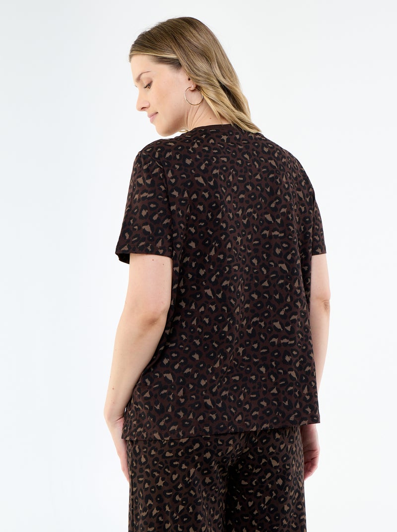 T-shirt da allattamento stampata Marrone - Kiabi