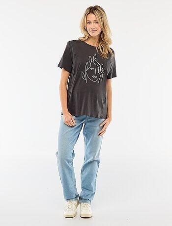 T-shirt allattamento a maniche corte con stampa