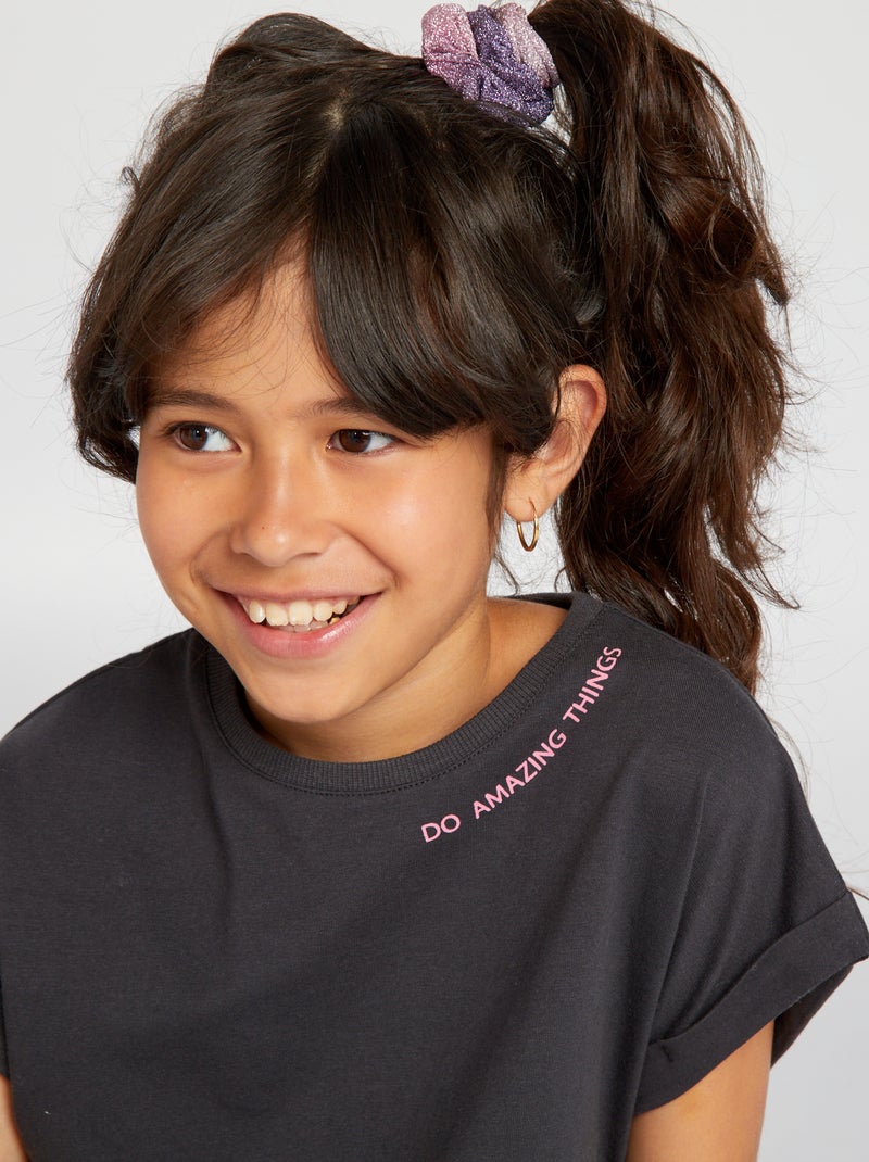 T-shirt da annodare in vita GRIGIO - Kiabi