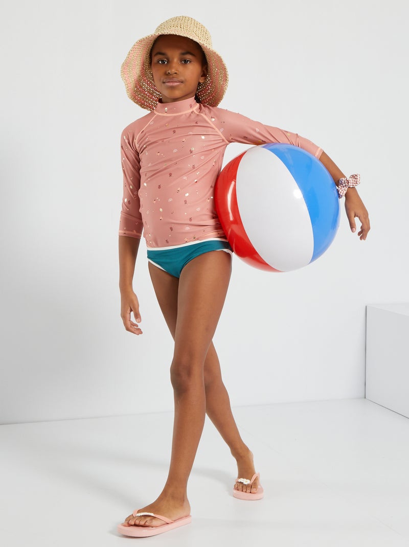 T-shirt da bagno anti-UV ROSA - Kiabi