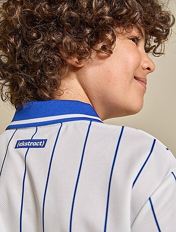 T-shirt da calcio a righe a maniche corte