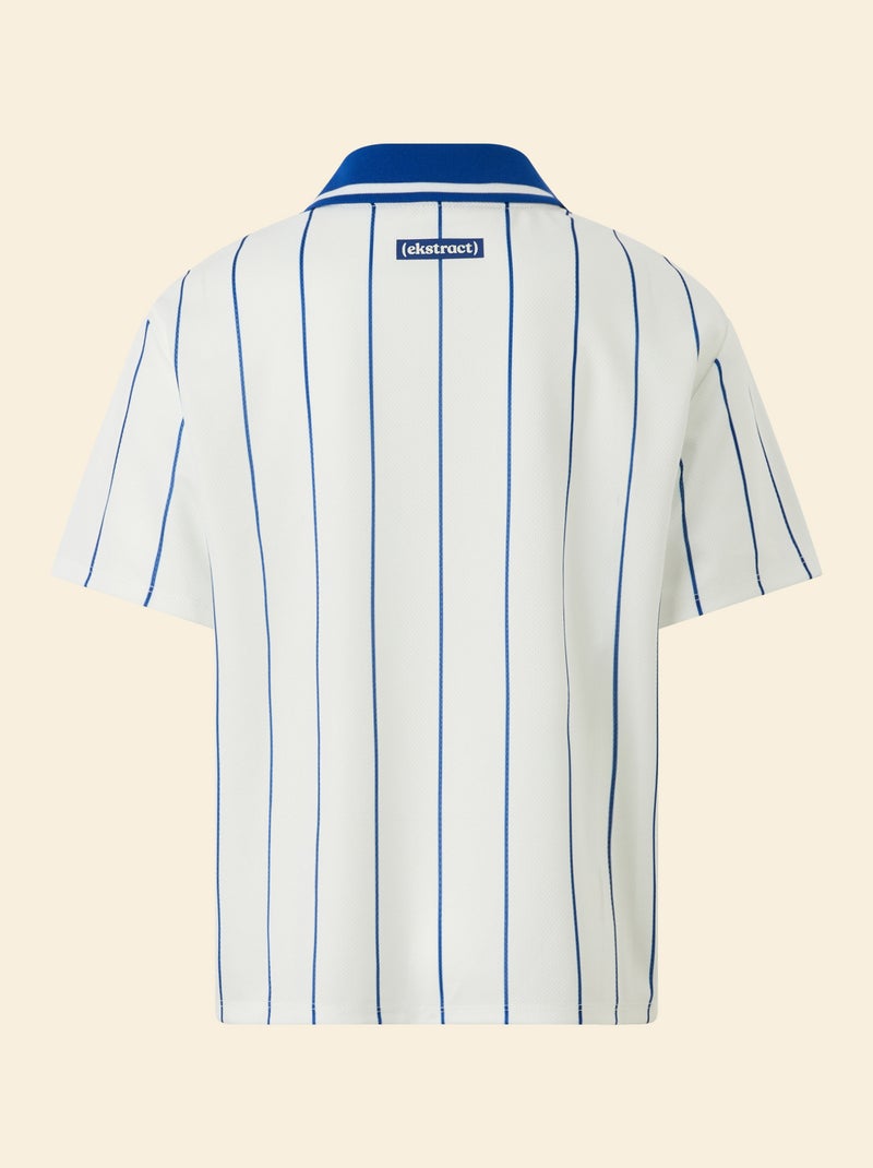 T-shirt da calcio a righe a maniche corte Bianco - Kiabi