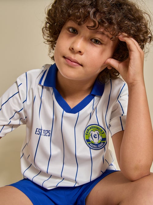 T-shirt da calcio a righe a maniche corte (Ekstract) - Kiabi