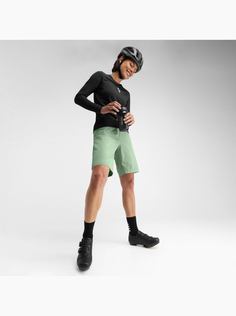 T-shirt da ciclismo gravel a maniche lunghe da donna ciclismo donna alder Nero - Kiabi