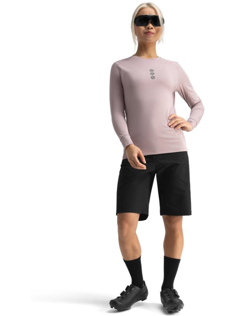 T-shirt da ciclismo gravel a maniche lunghe da donna ciclismo donna altiplano Viola - Kiabi