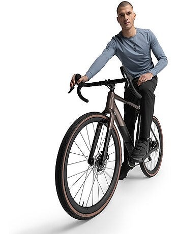 T-shirt da ciclismo gravel a maniche lunghe da uomo ciclismo uomo cáucaso
