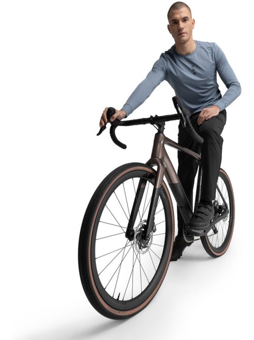 T-shirt da ciclismo gravel a maniche lunghe da uomo ciclismo uomo cáucaso - Kiabi